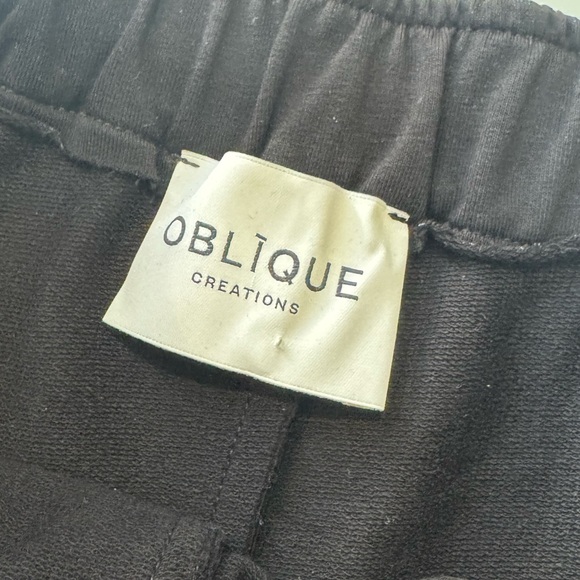 Oblique Creations Wide-Leg Jogger Pants – Black – Made in Italy – Size 0 - Picture 2 of 6